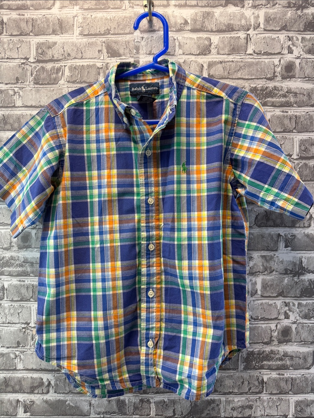 Ralph Lauren Multicolor Plaid Short-Sleeve Button-Down Shirt